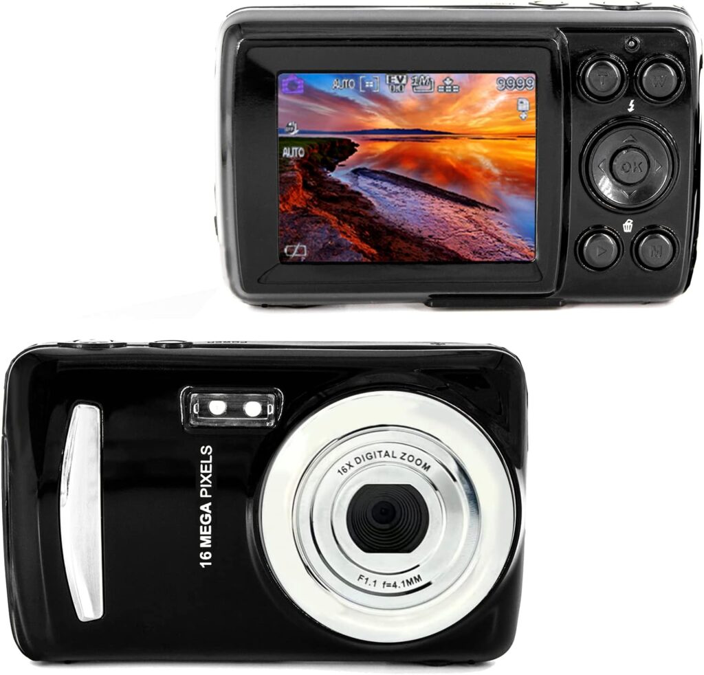 Acuvar 16MP Megapixel Compact Digital Camera and Video with 2.4 Screen and USB Cable