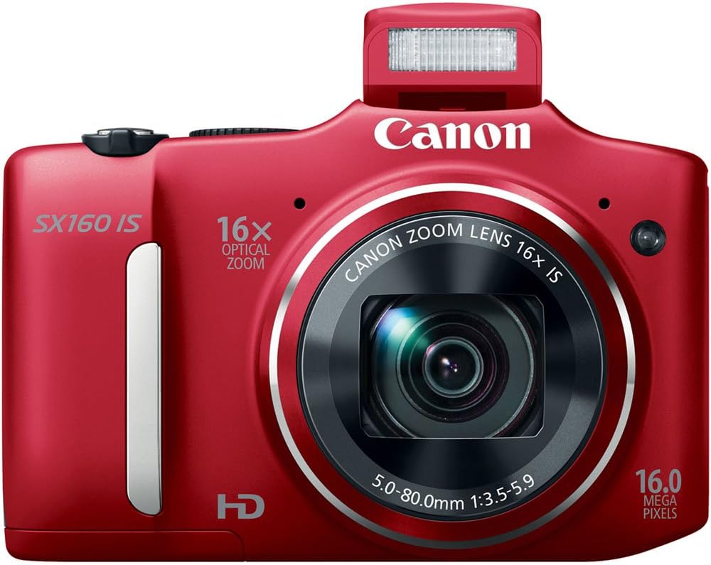 Canon PowerShot SX160 is 16.0 MP Digital Camera with 16x Wide-Angle Optical Image Stabilized Zoom with 3.0-Inch LCD (Black)