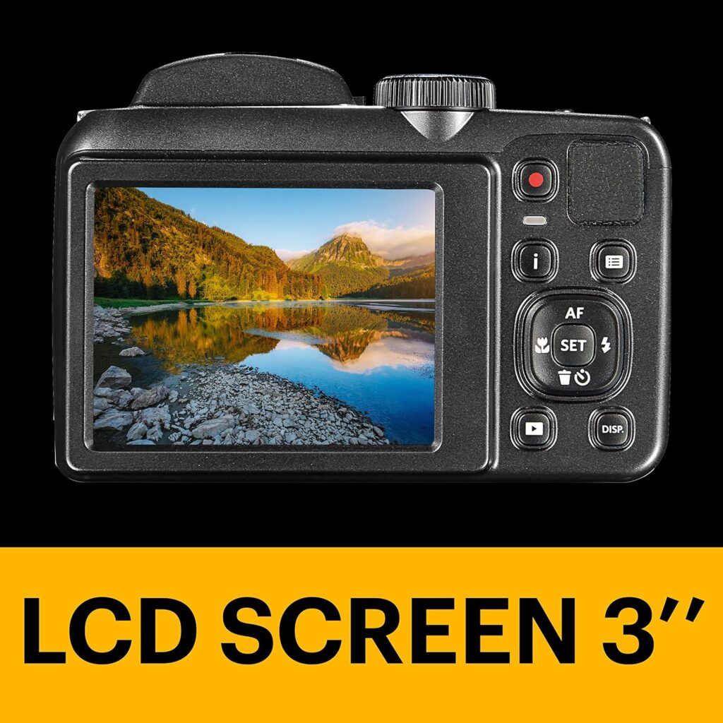 Kodak PIXPRO AZ252 Point  Shoot Digital Camera with 3” LCD, Black