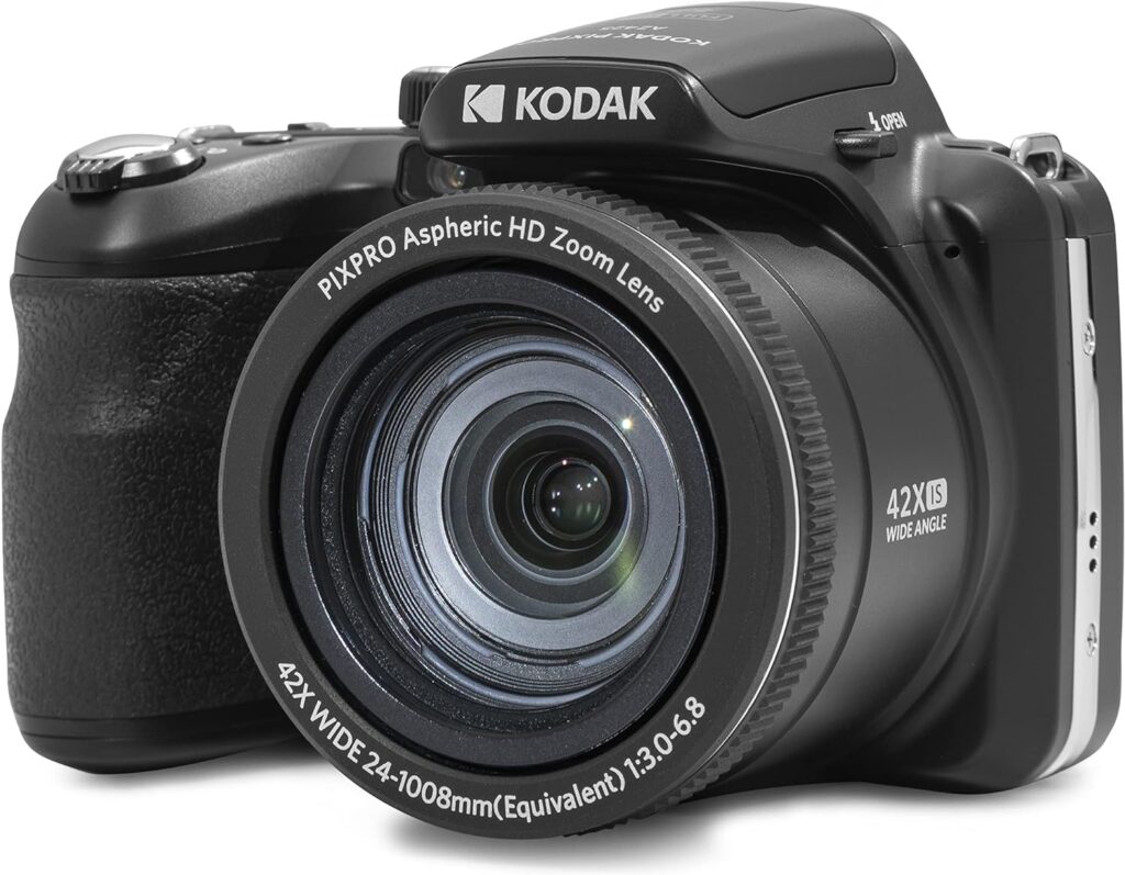 KODAK PIXPRO AZ425-RD 20MP Digital Camera 42X Optical Zoom 24mm Wide Angle 1080P Full HD Video Optical Image Stabilization Li-Ion Battery 3 LCD Vlogging Camera (Red)