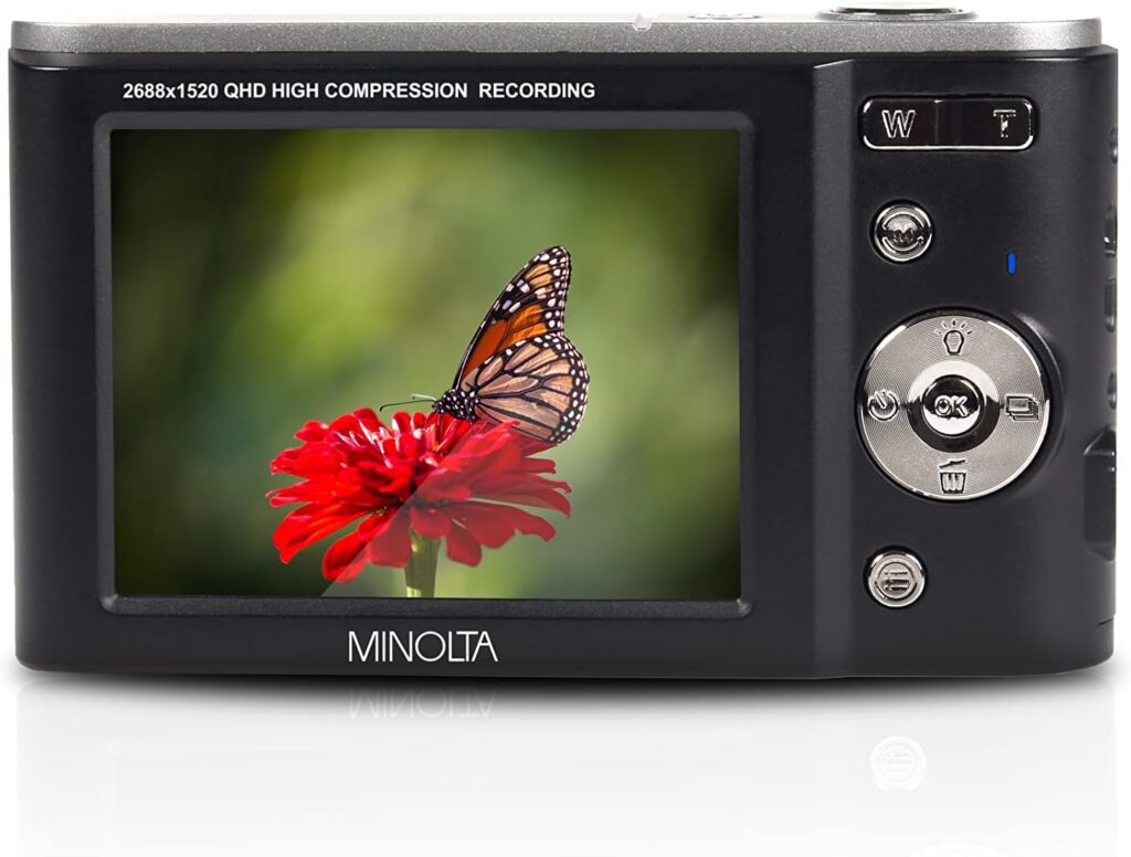 Minolta MND20 44 MP / 2.7K Ultra HD Digital Camera (Black)