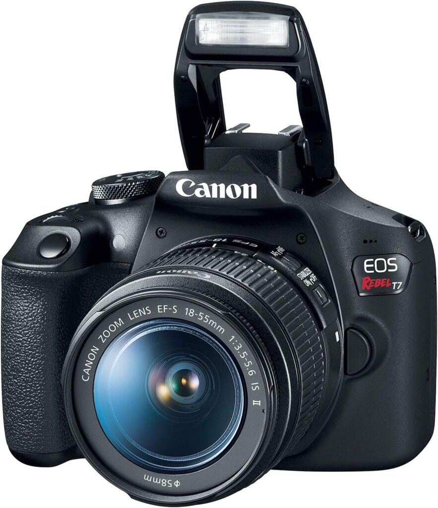 Canon EOS Rebel T7 DSLR Camera|2 Lens Kit with EF18-55mm + EF 75-300mm Lens, Black