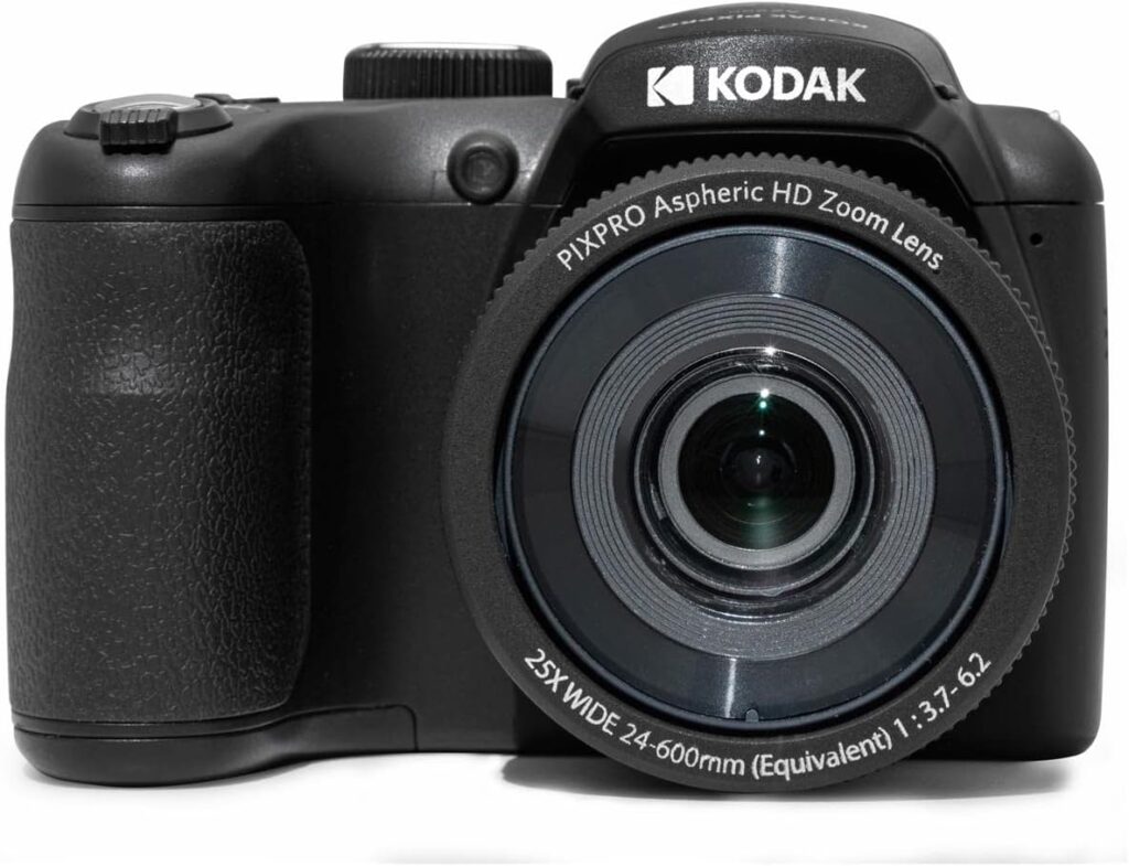 KODAK PIXPRO AZ255-BK 16MP Digital Camera 25X Optical Zoom 24mm Wide Angle Lens Optical Image Stabilization 1080P Full HD Video 3 LCD Vlogging Camera (Black)