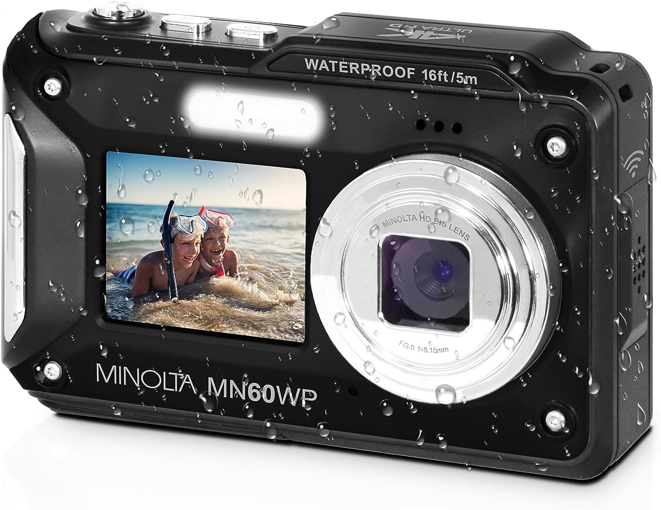 Minolta MN60WP 48MP / 4K Ultra HD Dual Screen Waterproof Digital Camera