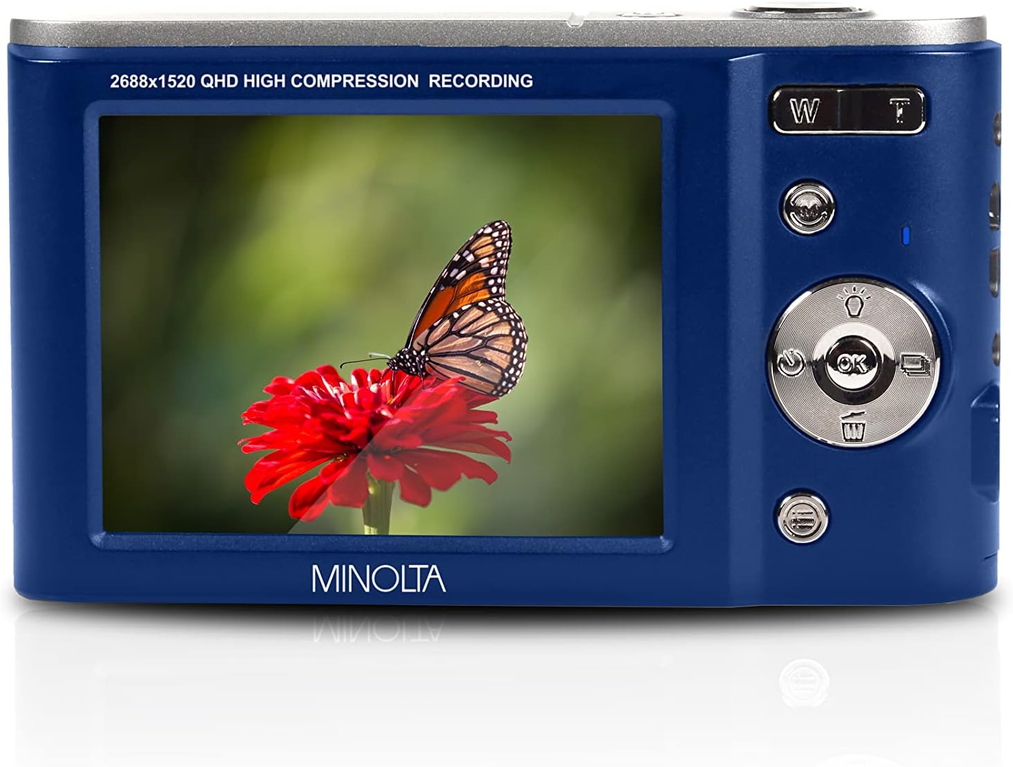 Minolta MND20 44 MP / 2.7K Ultra HD Digital Camera (Blue)