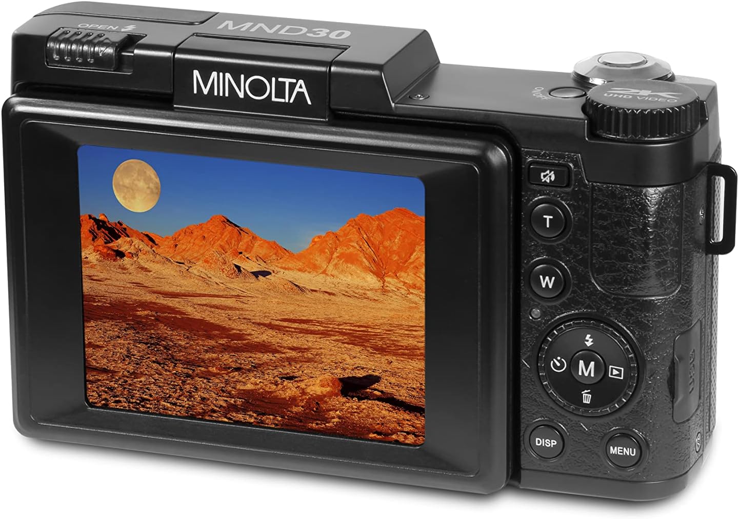 Minolta MND30 30 MP / 2.7K Ultra HD Digital Camera (Red)